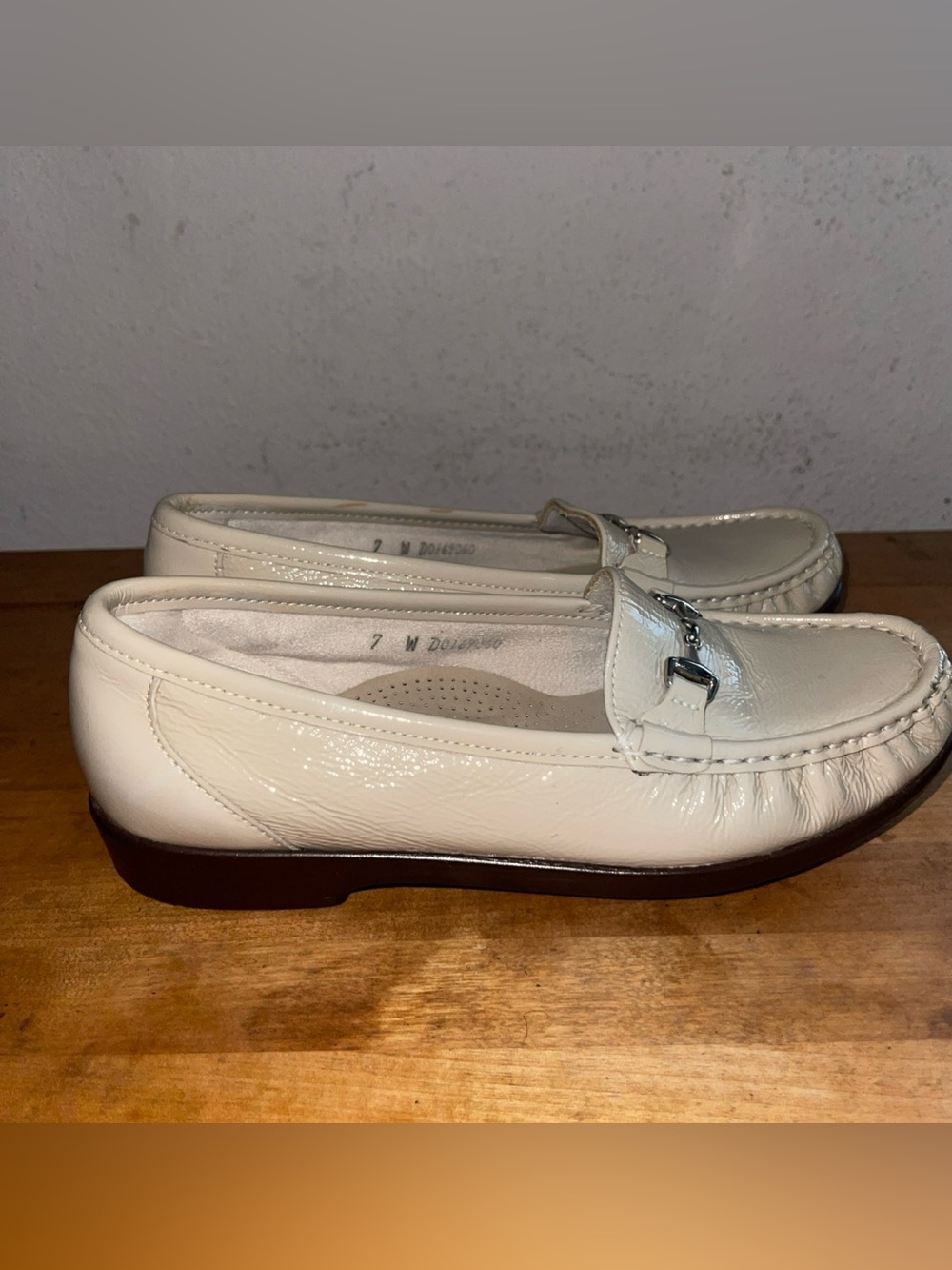 SAS Simplify Pearl Tripad Horsebit Comfort Slip On Flat Loafers USA Women Sz 7W